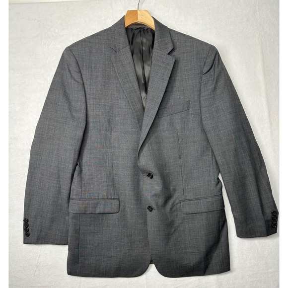 Lauren Ralph Lauren Gray 100% Wool Natural Stretch Blazer Mens Size 42 L‎